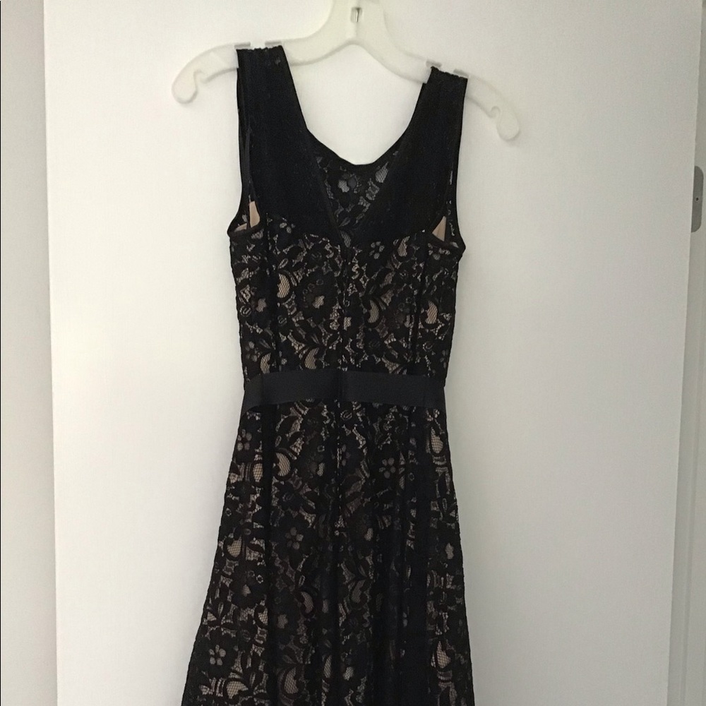 Betsy & Adam black lace tulle dress/ Size 12 - Picture 6 of 8